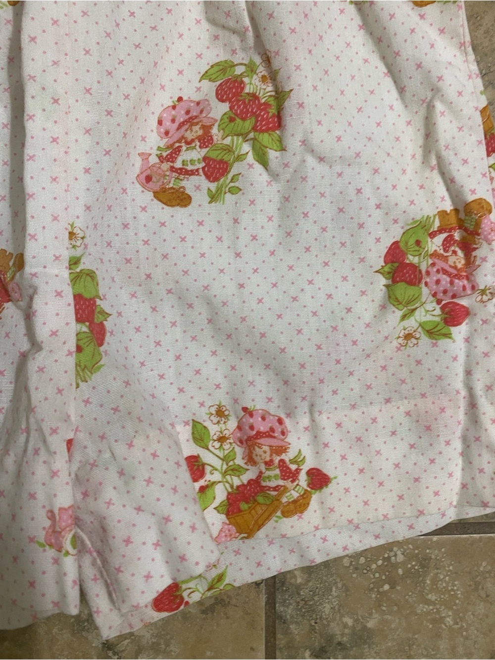 Vintage Retro 80s Strawberry Shortcake 12mo Pink Pin Dot Sunsuit Romper Rare - Picture 6 of 11